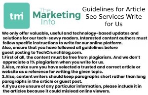 Guidelines for Article Seo Services Write for Us